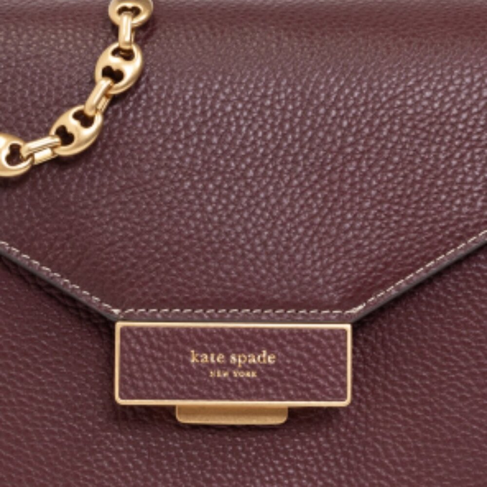 Kate Spade Gramercy Shoulder Bag Red Medium Convertible Leather Crossbody Chain - Picture 6 of 11